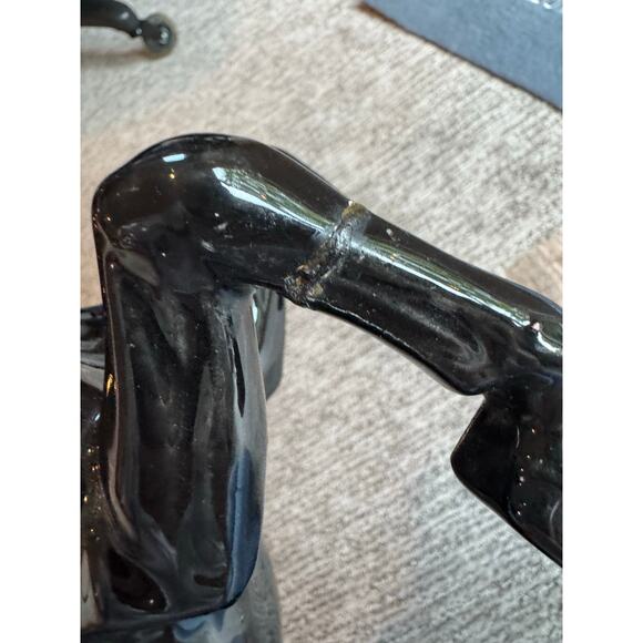 Mid Century Modern Gold Glazed Ceramic Horse.  *damaged - Picture 6 of 8